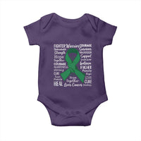 Liver Cancer Support Gift Baby Onesie Fearless Unbreakable Warrior Hope