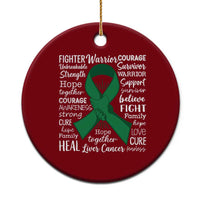 Liver Cancer Support Gift Ceramic Ornament Fearless Unbreakable Warrior Hope