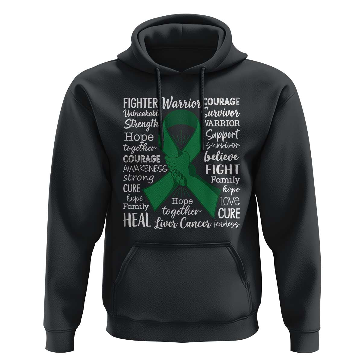 Liver Cancer Support Gift Hoodie Fearless Unbreakable Warrior Hope
