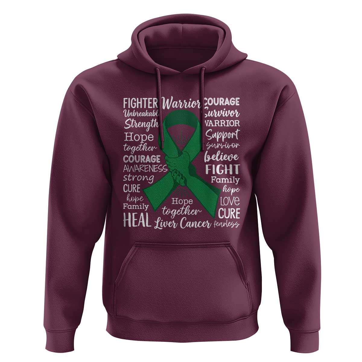 Liver Cancer Support Gift Hoodie Fearless Unbreakable Warrior Hope