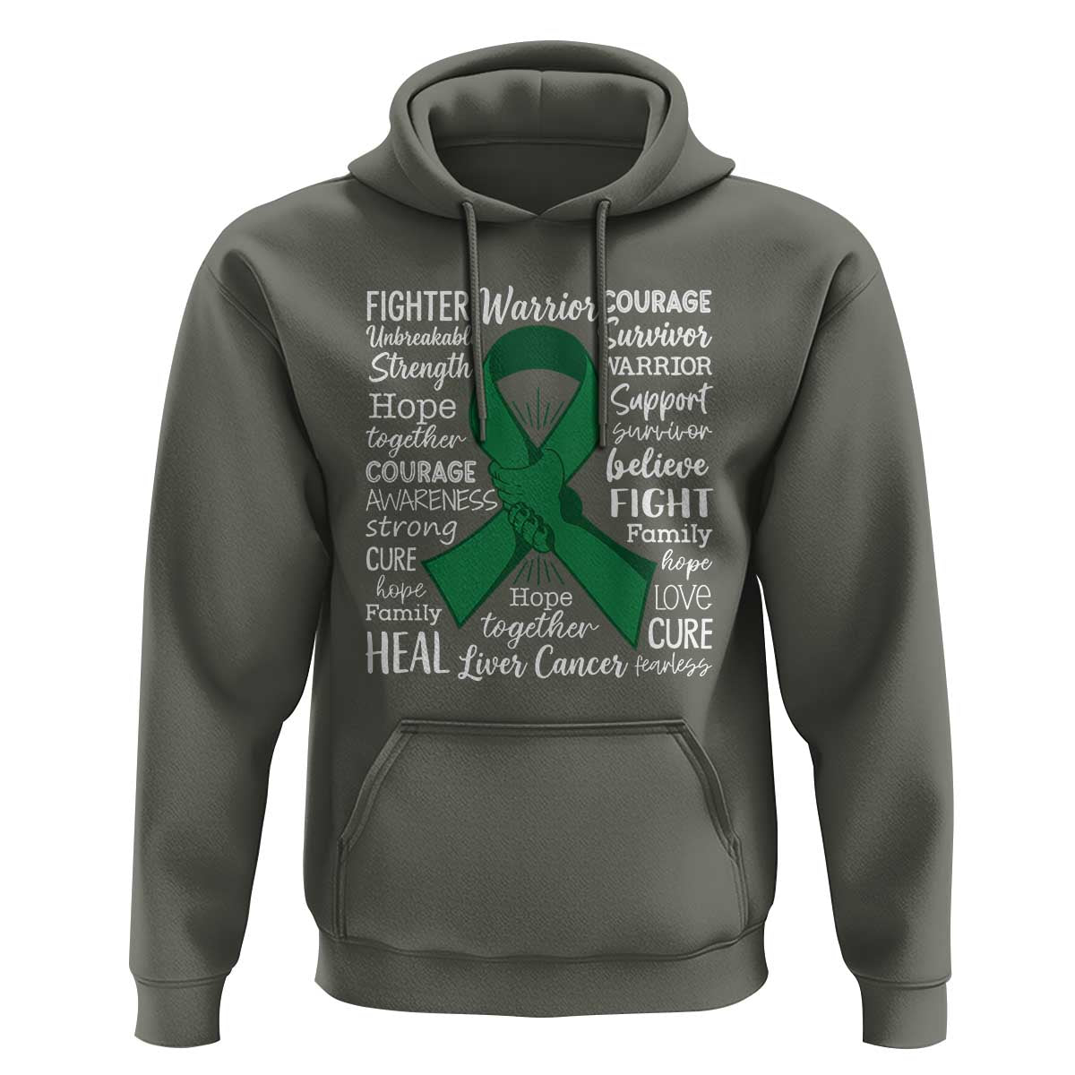 Liver Cancer Support Gift Hoodie Fearless Unbreakable Warrior Hope