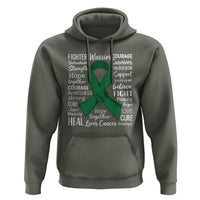 Liver Cancer Support Gift Hoodie Fearless Unbreakable Warrior Hope