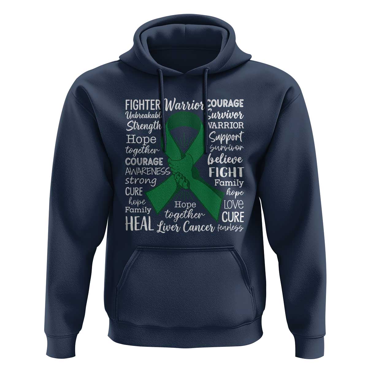 Liver Cancer Support Gift Hoodie Fearless Unbreakable Warrior Hope
