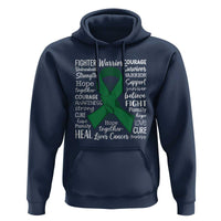 Liver Cancer Support Gift Hoodie Fearless Unbreakable Warrior Hope