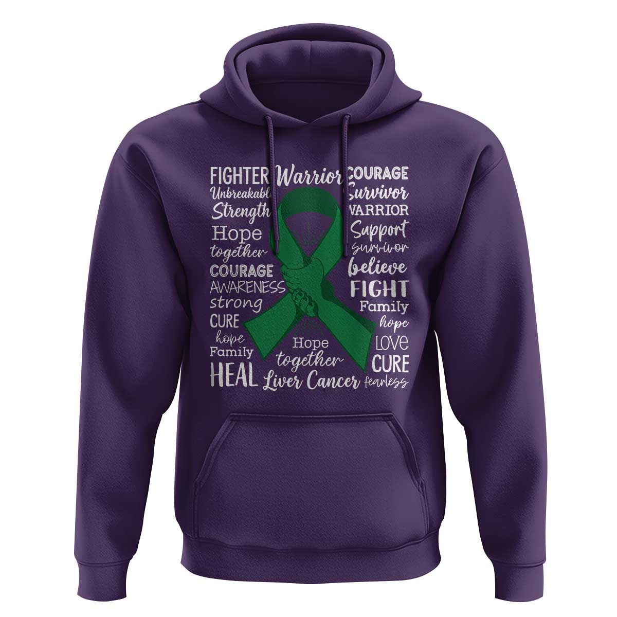 Liver Cancer Support Gift Hoodie Fearless Unbreakable Warrior Hope