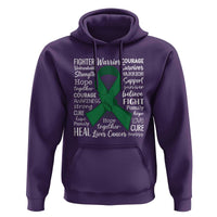 Liver Cancer Support Gift Hoodie Fearless Unbreakable Warrior Hope