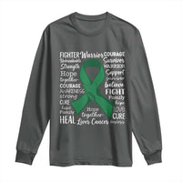 Liver Cancer Support Gift Long Sleeve Shirt Fearless Unbreakable Warrior Hope