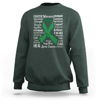 Liver Cancer Support Gift Sweatshirt Fearless Unbreakable Warrior Hope