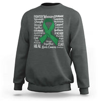 Liver Cancer Support Gift Sweatshirt Fearless Unbreakable Warrior Hope