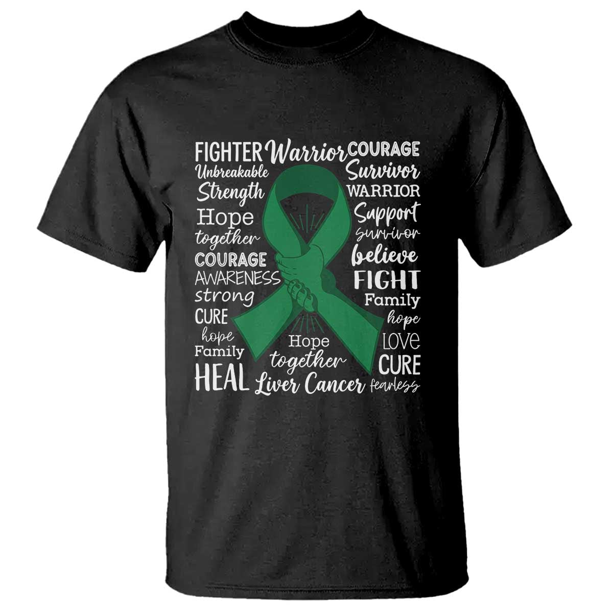 Liver Cancer Support Gift T Shirt Fearless Unbreakable Warrior Hope