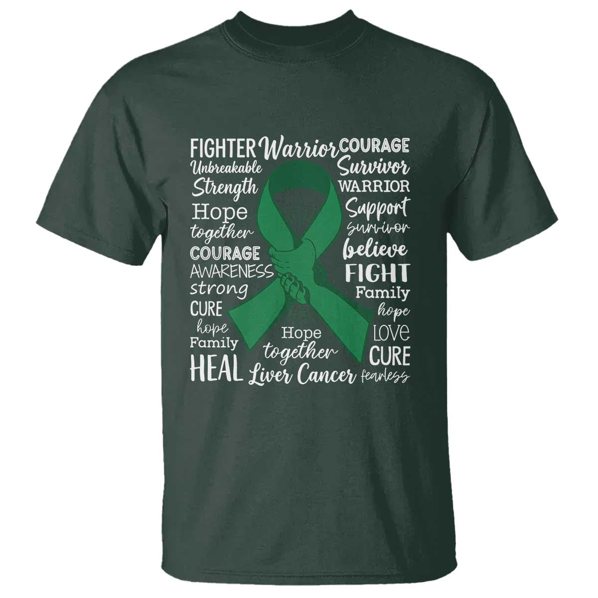 Liver Cancer Support Gift T Shirt Fearless Unbreakable Warrior Hope