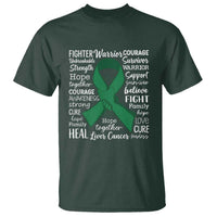 Liver Cancer Support Gift T Shirt Fearless Unbreakable Warrior Hope