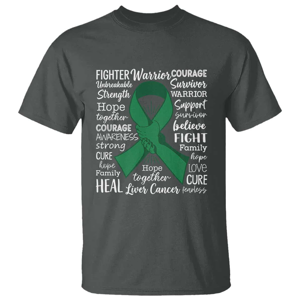Liver Cancer Support Gift T Shirt Fearless Unbreakable Warrior Hope