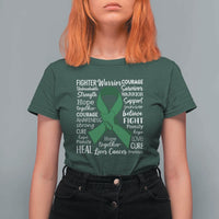 Liver Cancer Support Gift T Shirt For Women Fearless Unbreakable Warrior Hope