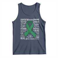 Liver Cancer Support Gift Tank Top Fearless Unbreakable Warrior Hope