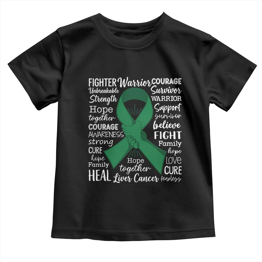 Liver Cancer Support Gift Toddler T Shirt Fearless Unbreakable Warrior Hope