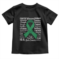 Liver Cancer Support Gift Toddler T Shirt Fearless Unbreakable Warrior Hope