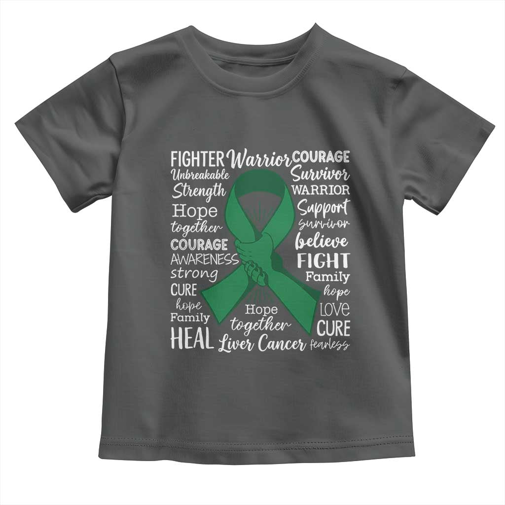 Liver Cancer Support Gift Toddler T Shirt Fearless Unbreakable Warrior Hope