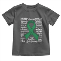 Liver Cancer Support Gift Toddler T Shirt Fearless Unbreakable Warrior Hope