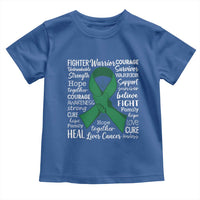 Liver Cancer Support Gift Toddler T Shirt Fearless Unbreakable Warrior Hope