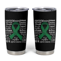 Liver Cancer Support Gift Tumbler Cup Fearless Unbreakable Warrior Hope