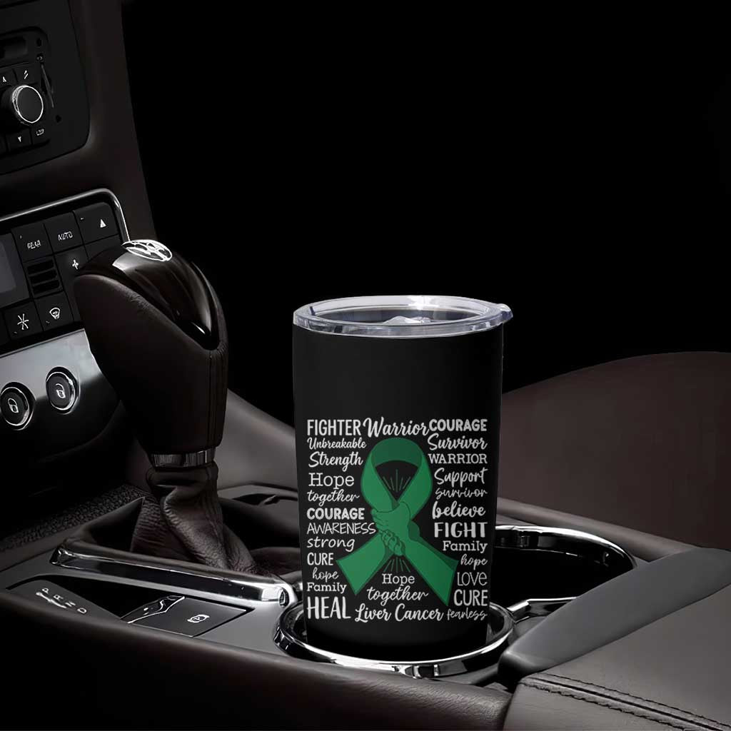 Liver Cancer Support Gift Tumbler Cup Fearless Unbreakable Warrior Hope