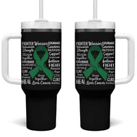 Liver Cancer Support Gift Tumbler With Handle Fearless Unbreakable Warrior Hope