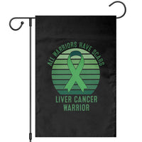 All Warriors Have Scars Liver Cancer Garden Flag Green Ribbon Survivor Fighter Gift