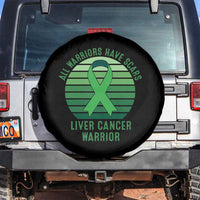 All Warriors Have Scars Liver Cancer Spare Tire Cover Green Ribbon Survivor Fighter Gift