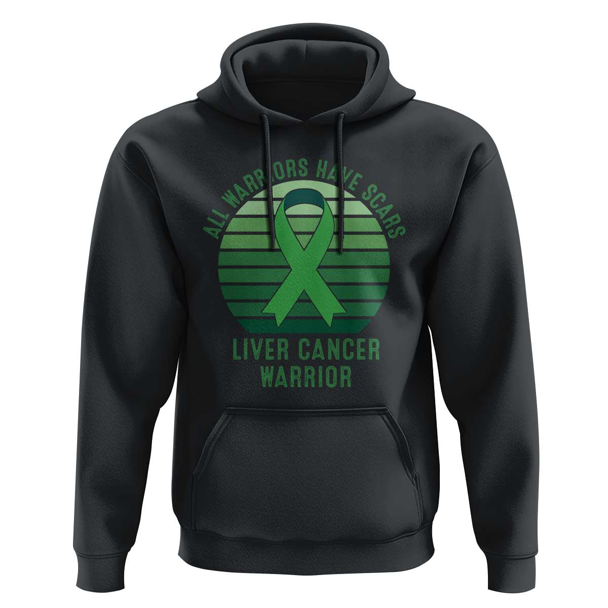 All Warriors Have Scars Liver Cancer Hoodie Green Ribbon Survivor Fighter Gift