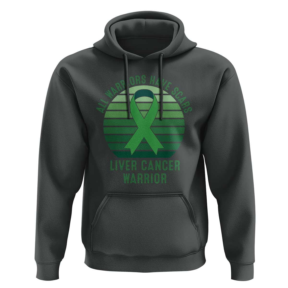 All Warriors Have Scars Liver Cancer Hoodie Green Ribbon Survivor Fighter Gift