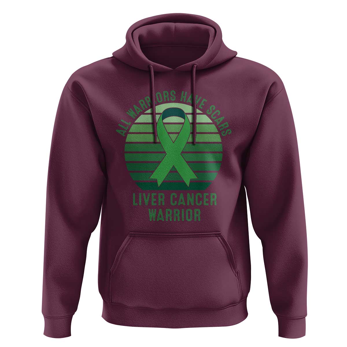 All Warriors Have Scars Liver Cancer Hoodie Green Ribbon Survivor Fighter Gift