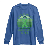 All Warriors Have Scars Liver Cancer Long Sleeve Shirt Green Ribbon Survivor Fighter Gift