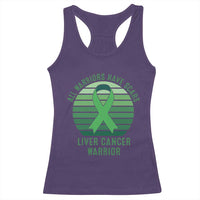 All Warriors Have Scars Liver Cancer Racerback Tank Top Green Ribbon Survivor Fighter Gift