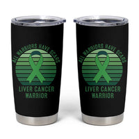 All Warriors Have Scars Liver Cancer Tumbler Cup Green Ribbon Survivor Fighter Gift