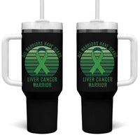 All Warriors Have Scars Liver Cancer Tumbler With Handle Green Ribbon Survivor Fighter Gift