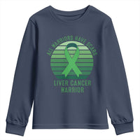 All Warriors Have Scars Liver Cancer Youth Sweatshirt Green Ribbon Survivor Fighter Gift