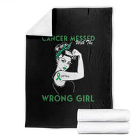 Liver Cancer Warrior Unbreakable Gift Throw Blanket Cancer Messed With The Wrong Girl