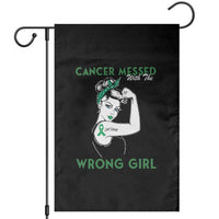 Liver Cancer Warrior Unbreakable Gift Garden Flag Cancer Messed With The Wrong Girl
