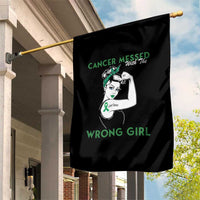 Liver Cancer Warrior Unbreakable Gift Garden Flag Cancer Messed With The Wrong Girl