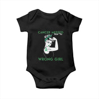 Liver Cancer Warrior Unbreakable Gift Baby Onesie Cancer Messed With The Wrong Girl