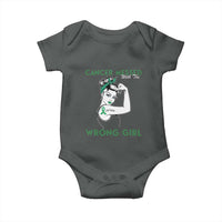 Liver Cancer Warrior Unbreakable Gift Baby Onesie Cancer Messed With The Wrong Girl