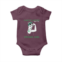 Liver Cancer Warrior Unbreakable Gift Baby Onesie Cancer Messed With The Wrong Girl