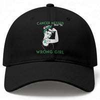 Liver Cancer Warrior Unbreakable Gift Baseball Cap Cancer Messed With The Wrong Girl