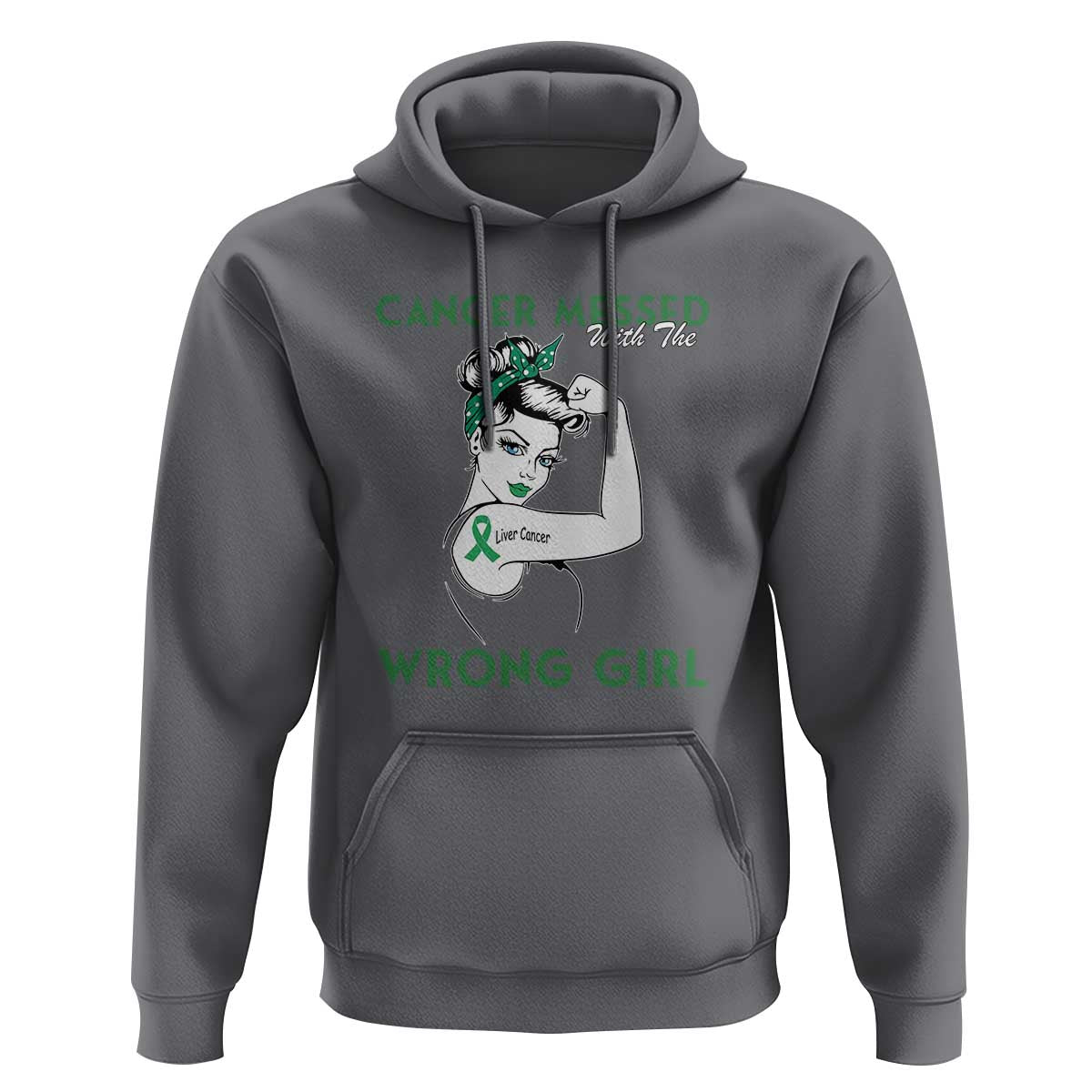 Liver Cancer Warrior Unbreakable Gift Hoodie Cancer Messed With The Wrong Girl