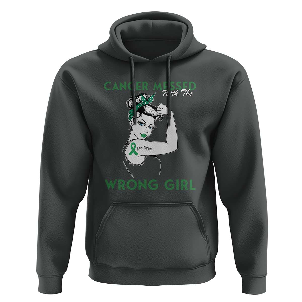 Liver Cancer Warrior Unbreakable Gift Hoodie Cancer Messed With The Wrong Girl