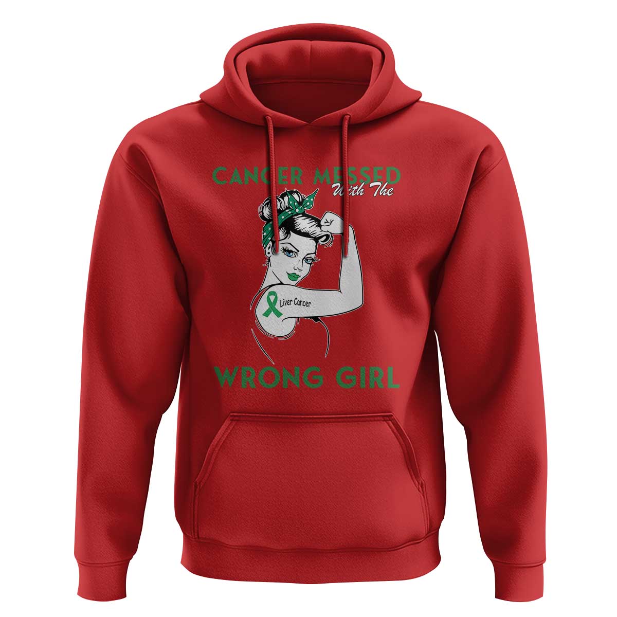 Liver Cancer Warrior Unbreakable Gift Hoodie Cancer Messed With The Wrong Girl