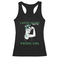 Liver Cancer Warrior Unbreakable Gift Racerback Tank Top Cancer Messed With The Wrong Girl
