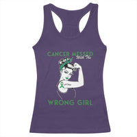 Liver Cancer Warrior Unbreakable Gift Racerback Tank Top Cancer Messed With The Wrong Girl