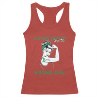 Liver Cancer Warrior Unbreakable Gift Racerback Tank Top Cancer Messed With The Wrong Girl